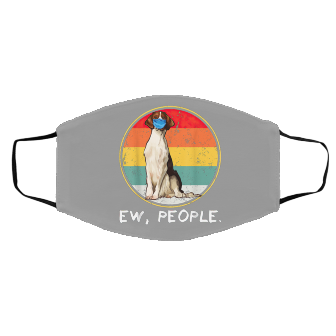 Ew People Irish Red And White Setter Dog Wearing Face Mask