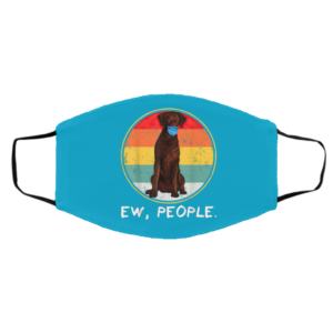 Ew People Curly-Coated Retriever Dog Wearing Face Mask