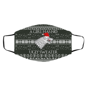 A Girl Has No Ugly Sweater Arya Stark GoT Ugly Christmas Face Mask