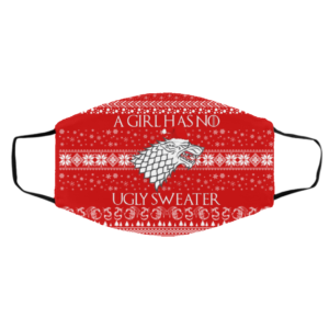 A Girl Has No Ugly Sweater Arya Stark GoT Ugly Christmas Face Mask