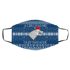 A Girl Has No Ugly Sweater Arya Stark GoT Ugly Christmas Face Mask