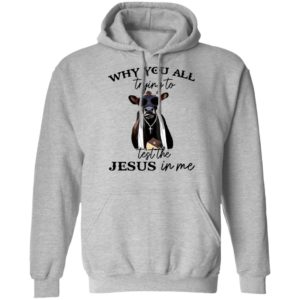 Why You All Trying To Test The Jesus In Me Pastor Cow T-Shirt, LS, Hoodie
