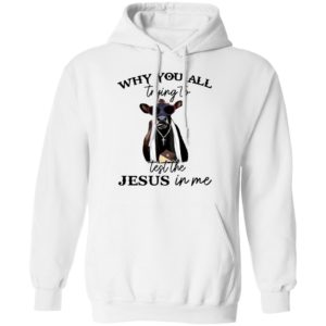 Why You All Trying To Test The Jesus In Me Pastor Cow T-Shirt, LS, Hoodie