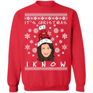 Monica Geller It's Christmas I KNOW Ugly Christmas Sweater