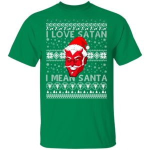 I Love Satan I Mean Santa Evil Devil Ugly Christmas Sweater