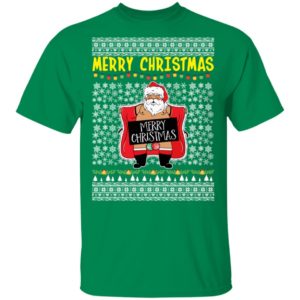 Merry Christmas Santa Claus Exposing Himself Ugly Christmas Sweater