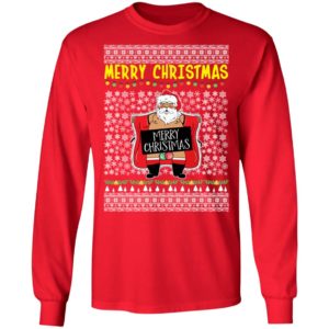 Merry Christmas Santa Claus Exposing Himself Ugly Christmas Sweater