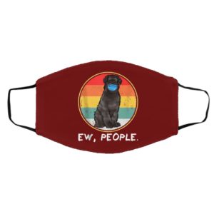 Vintage Ew People Bouvier des Flandres Dog Wearing Face Mask