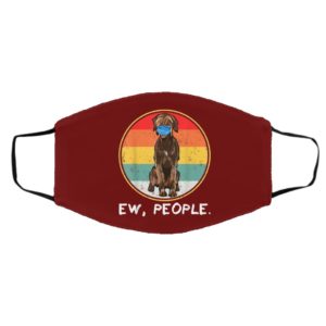 Ew People Wirehaired Pointing Griffon Dog Wearing Face Mask