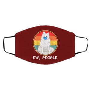 Vintage Ew People American Eskimo Dog Dog Wearing Face Mask