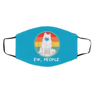 Vintage Ew People American Eskimo Dog Dog Wearing Face Mask