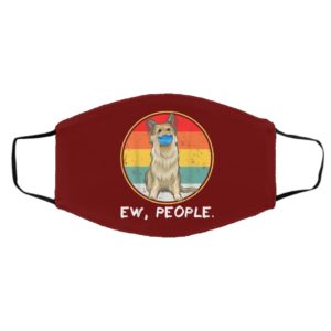 Vintage Ew People Berger Picard Dog Wearing Face Mask