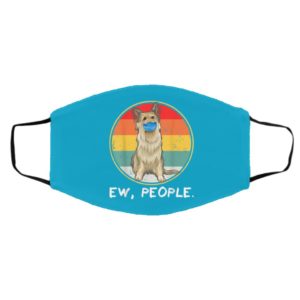 Vintage Ew People Berger Picard Dog Wearing Face Mask