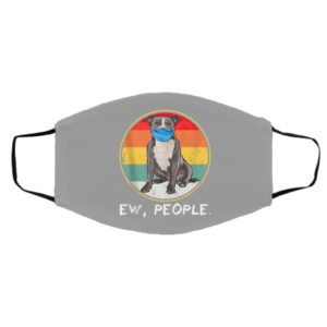 Ew People Staffordshire Bull Terrier Dog Wearing Face Mask
