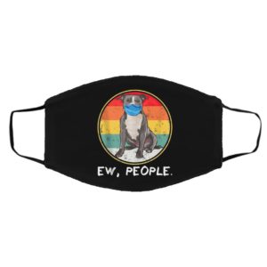 Ew People Staffordshire Bull Terrier Dog Wearing Face Mask
