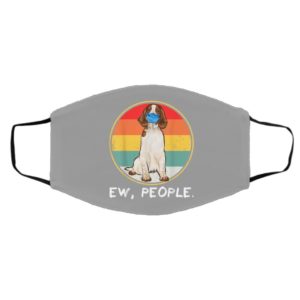 Ew People Welsh Springer Spaniel Dog Wearing Face Mask