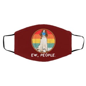 Ew People Welsh Springer Spaniel Dog Wearing Face Mask