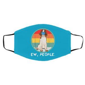 Ew People Welsh Springer Spaniel Dog Wearing Face Mask