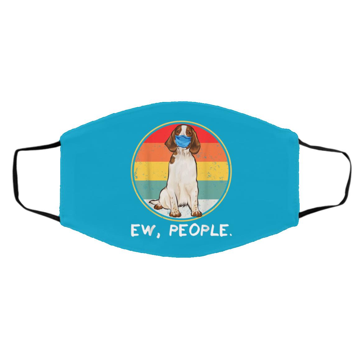 Ew People Welsh Springer Spaniel Dog Wearing Face Mask Ew People Welsh Springer Spaniel Dog Wearing Face Mask