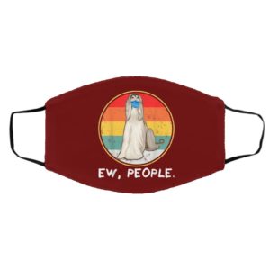 Vintage Ew People Afghan Hound Dog Wearing Face Mask