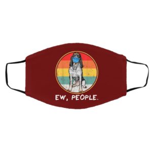 Vintage Ew People Bluetick Coonhound Dog Wearing Face Mask
