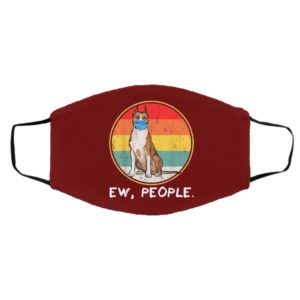 Ew People USA Staffordshire Terrier Dog Wearing Face Mask