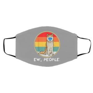 Vintage Ew People Akita Dog Wearing Face Mask
