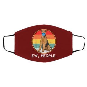 Vintage Ew People Airedale Terrier Dog Wearing Face Mask