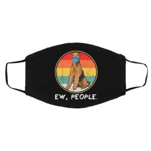 Vintage Ew People Airedale Terrier Dog Wearing Face Mask