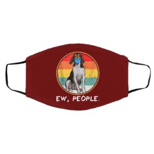 Ew People Treeing Walker Coonhound Dog Wearing Face Mask