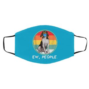 Ew People Treeing Walker Coonhound Dog Wearing Face Mask