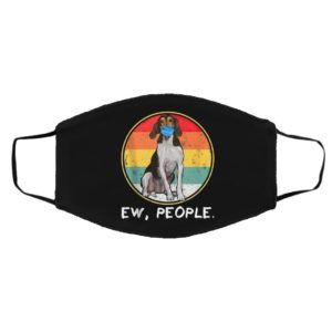 Ew People Treeing Walker Coonhound Dog Wearing Face Mask