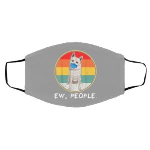 Vintage Ew People Norwegian Buhund Dog Wearing Face Mask