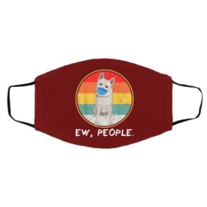 Vintage Ew People Norwegian Buhund Dog Wearing Face Mask