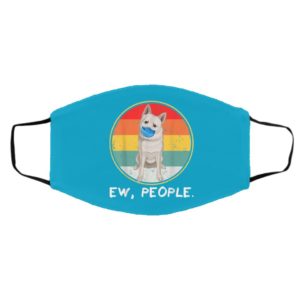 Vintage Ew People Norwegian Buhund Dog Wearing Face Mask