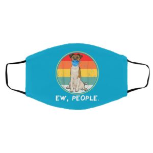 Vintage Ew People Smooth Fox Terrier Dog Wearing Face Mask