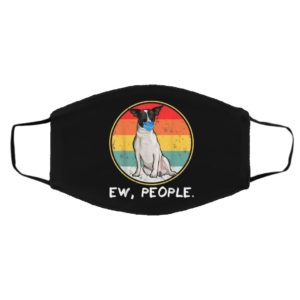 Vintage Ew People Rat Terrier Dog Wearing Face Mask