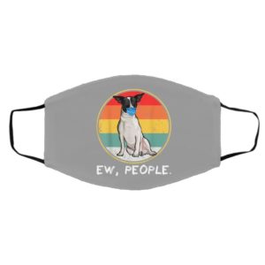 Vintage Ew People Rat Terrier Dog Wearing Face Mask