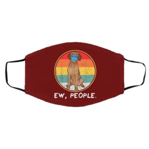 Vintage Ew People Wirehaired Vizsla Dog Wearing Face Mask