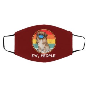 Vintage Ew People Vizsla Dog Wearing Face Mask