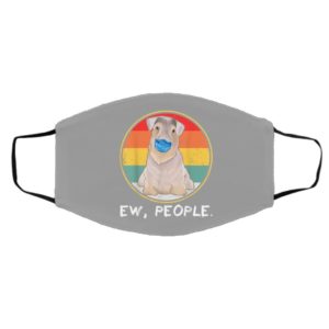 Vintage Ew People Sealyham Terrier Dog Wearing Face Mask