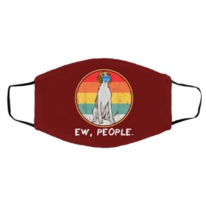 Vintage Ew People Irish Terrier Dog Wearing Face Mask