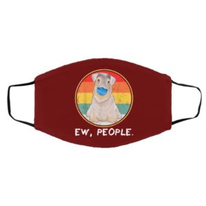Vintage Ew People Sealyham Terrier Dog Wearing Face Mask