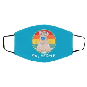 Vintage Ew People Sealyham Terrier Dog Wearing Face Mask