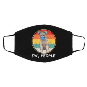Vintage Ew People Pumi Dog Wearing Face Mask