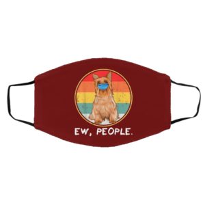 Vintage Ew People Silky Terrier Dog Wearing Face Mask