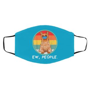Vintage Ew People Silky Terrier Dog Wearing Face Mask
