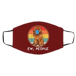 Vintage Ew People Tibetan Mastiff Dog Wearing Face Mask