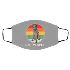Vintage Ew People Scottish Deerhound Dog Wearing Face Mask