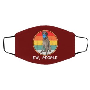 Vintage Ew People Scottish Deerhound Dog Wearing Face Mask